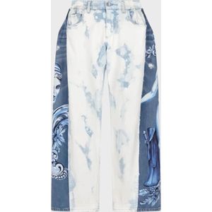 Dolce & Gabbana Blauw Ceasar Denim Cotton Loose Fit Jeans