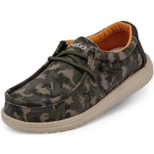 Hey Dude Wally Youth Moc Toe Schoenen voor jongens, Musk Camodino, 32 EU