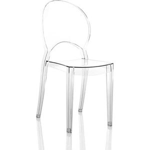 Wink Design Shine Set van 4 stoelen voor buiten/binnen, H92 x 41 x 58 cm, zitting H47 x 38 x 37 cm