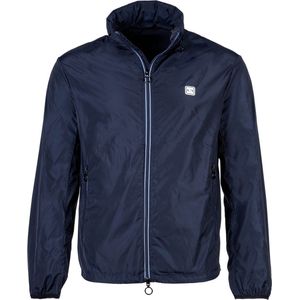 Armani Exchange, Jassen, Heren, Blauw, 2Xl, Polyester, Blauwe rits blazer met zakken