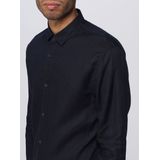 Armani Exchange - Herenshirt - Blauw - 100% Linnen