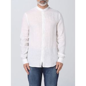 Armani Exchange, Heren, Overhemden, Wit, Maat: XL Linnen,