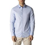 Armani Exchange - 8NZCGBZ8ANZ0536 Shirt - Blauw - Katoen - Lange Mouwen