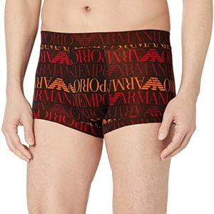 Emporio Armani Heren Logo Mix Trunk, Ea Blac/Amaran/Oker, XL