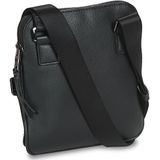 ARMANI EXCHANGE Flat Shoulder Bag Made of Eco-Leather, schouderriem voor heren, zwart, zwart., Eén maat