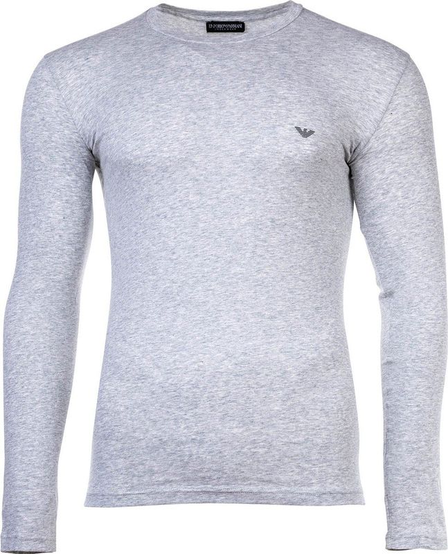 Emporio Armani O-hals longsleeve shirt basic grijs