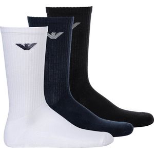 Emporio Armani - Sporty Terrycloth Sokken - Veelkleurig - Verpakking van 3 Stuks