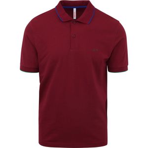 Sun68 Poloshirt Small Stripe Bordeaux - Heren