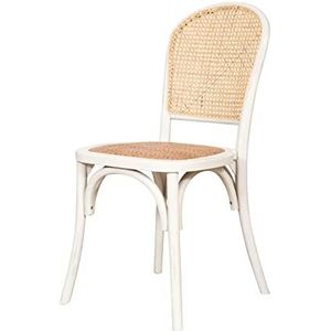 Biscottini Thonet stoel 88 x 45 x 45 cm, houten stoelen voor de keuken, witte houten stoelen