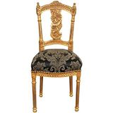 Koekjes stoelen Luigi XVI 90 x 40 x 45 cm | stoel in Franse stijl antiek goud | slaapkamer stoel | barok stoelen