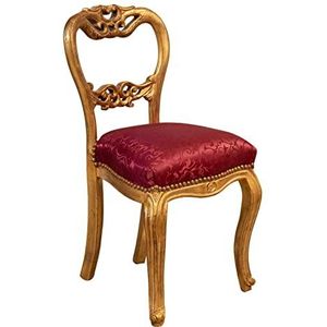 Biscottini antieke stoel 82 x 45 x 42 cm | stoelen Luigi XVI antiek goud | gevoerde stoel in Franse stijl | vintage stoelen