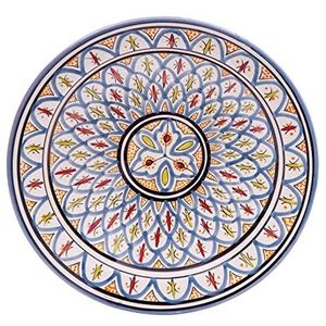 Biscottini Decoratieve borden 43 x 43 x 11 cm | keramische borden van Marokkaans handwerk | keukendecoraties | handbeschilderde decoratieve borden