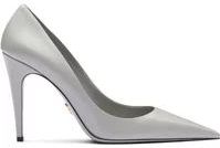 Prada - Pumps - Metallic Zilver - Leer