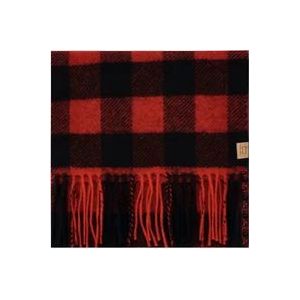 Woolrich Buffalo Check Rood en Zwart Sjaal , Red , Heren , Maat: ONE Size
