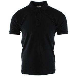 Woolrich - Polo Shirt - Blauw - Katoen - Geribbelde Randen - Zoom met Zijsplitjes