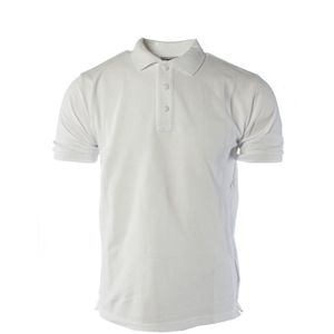 Woolrich - Polo Shirt - Wit - Katoen - Geribbelde Boorden