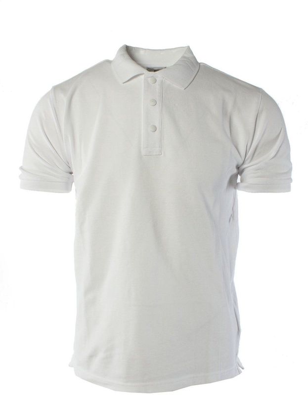 Woolrich - Polo Shirt - Wit - Katoen - Geribbelde Boorden