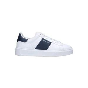 Woolrich, Witte Platte Sneakers Trendy Leer Wit, Heren, Maat:39 EU