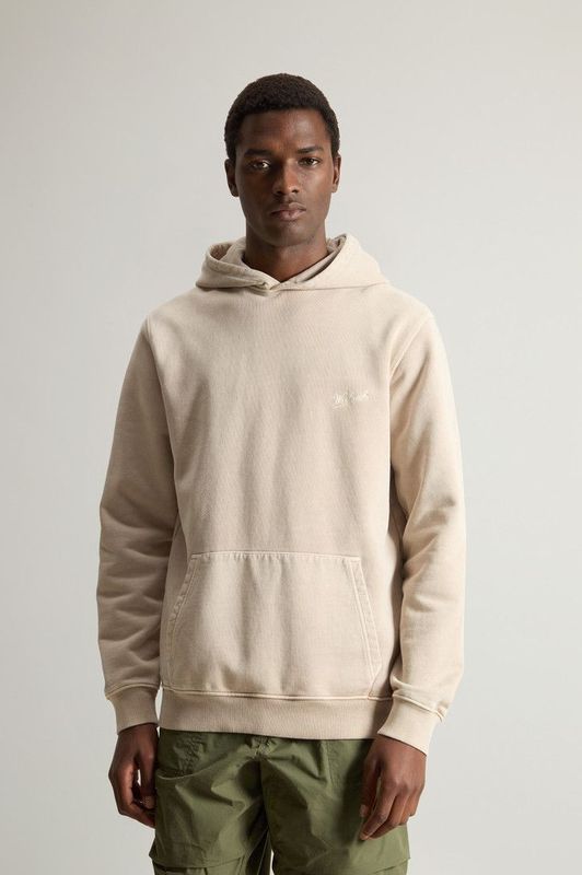 Woolrich - Hoodie - Beige - Katoen