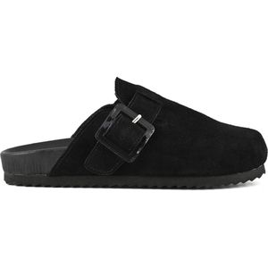 Instappers - Cow Suede Bio Sabot Met Gespen