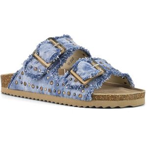 COLORS OF CALIFORNIA - Muiltjes - Blauw - Katoen - Met Studs