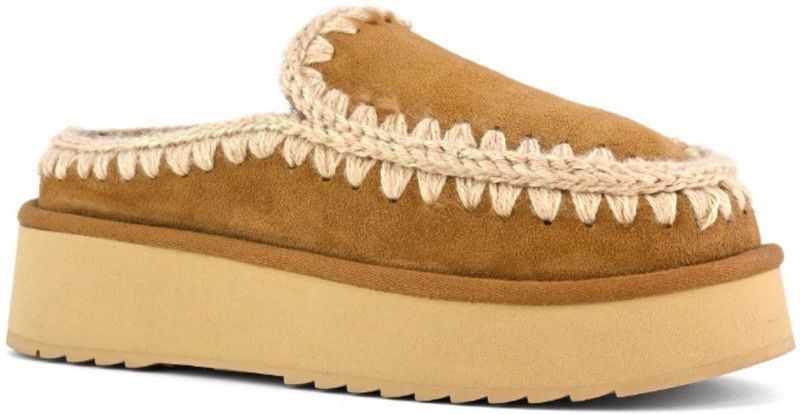 Mou - MU.FW681004A - Klomp - Beige - Platform - Leer - Casual