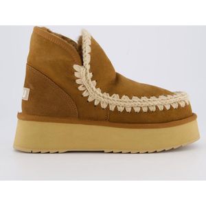 Mou - MU.FW681000A - Leren Enkellaarsjes - Bruin - Mini Eskimo Platform