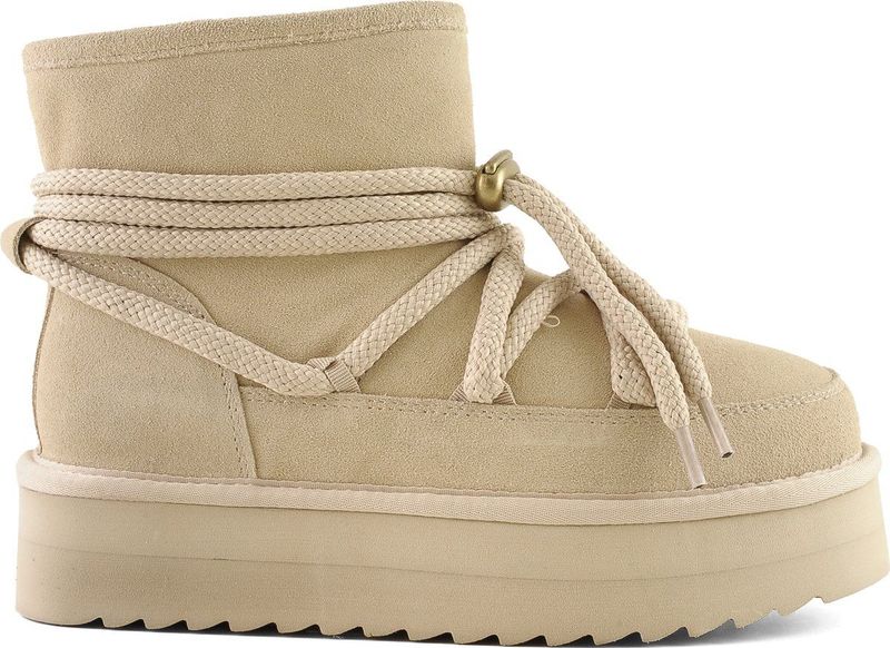 Colors of California - Platform Mountain Look - Enkelboot - Beige - Leer