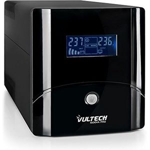 VulTech UPS1500VA-PRO Line Interactive Doorgangsgroep met LCD, zwart