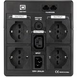 Vultech - UPS2000VA-PRO - UPS - Zwart - Line-interactive 2 kVA 1025 W met 4 AC-uitgangen