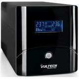 Vultech - UPS2000VA-PRO - UPS - Zwart - Line-interactive 2 kVA 1025 W met 4 AC-uitgangen