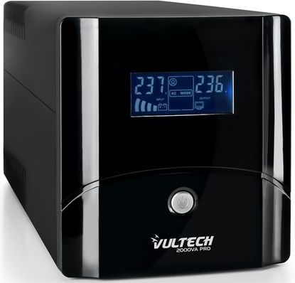 Vultech - UPS2000VA-PRO - UPS - Zwart - Line-interactive 2 kVA 1025 W met 4 AC-uitgangen