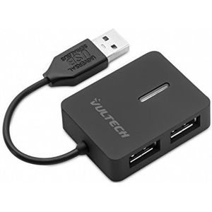 Vultech HU-04USB2 interface hub USB 2.0 480 Mbit/s Zwart