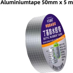 Aluminiumtape - Aluminium Tape - 50mm x 5m - Zilver - Waterdicht - Oliedicht - Temperatuurbestendigheid - Isolatie