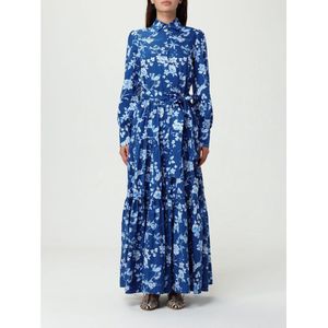 MC2 Saint Barth - Lange Jurk - Blauw - Katoen - Knoopsluiting