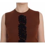 Dolce & Gabbana, Dames, Tops, Bruin, Maat: 2XS Wol,