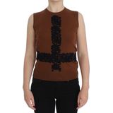 Dolce & Gabbana, Dames, Tops, Bruin, Maat: 2XS Wol,