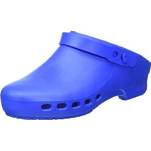 REPOSA Eco Clogs voor dames en heren van rubber, comfortabel, licht en schokbestendig voor thuis, tuinieren en doe-het-zelvers, anatomische damesslippers, met zijdelingse gaten, ruggordel en anti-slip