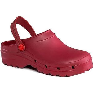 REPOSA Sanitaire clogs voor dames en heren, Light Shock, professionele sanitaire klomp van antislip SRC-rubber, omvalbare veters, antibacteriële zool en anatomisch voetbed, antistatisch, ultralicht,