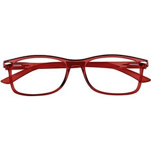 Korpootto Slim leesbril, rood, standaard, uniseks, volwassenen, Rood, Eén maat