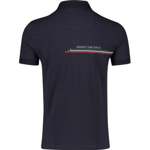 Aeronautica Militare - Polo - Donkerblauw - 100% Katoen - Korte Mouwen