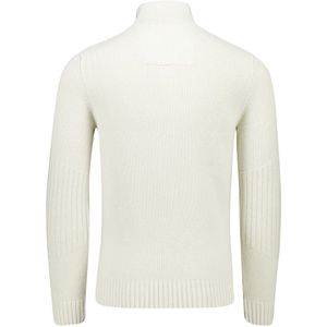 Aeronautica Militare - Trui - Wit Beige - Katoen/Wol/Nylon - Half Zip