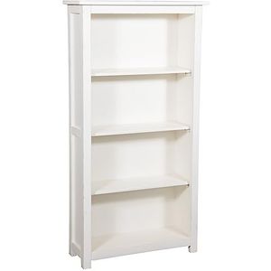 Biscottini Boekenkast van massief hout, 68 x 25 x 130 cm, boekenkast, bibliotheek, Made in Italy, boekenkast voor de kamer, grote boekenplank met planken