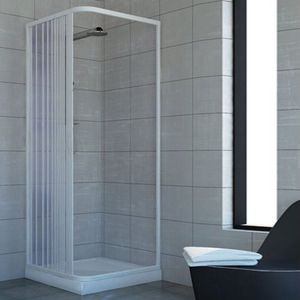 Idralite - Duschkabine in pvc h 185 cm Mod. Acquario 70x80 seitliche Öffnung