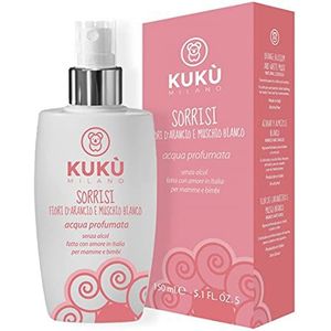 KUKÙ MILANO - Abbras – Eau Parfum 150 ml voor kinderen en mama, zonder alcohol, gemaakt in Italië – oranje en mos