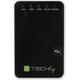 Techly I-WL-REPEATER2 draadloze router Fast Ethernet Zwart, Wit