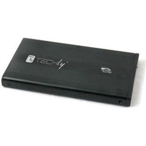 Techly - I-CASE SU3-25B - Externe HDD-behuizing - Zwart - Aluminium