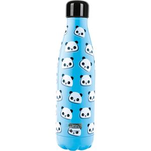 I-drink Thermosfles Panda 750 Ml Rvs Blauw/wit/zwart