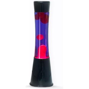 Itotal lavalamp zwart/paars/roze, 40cm