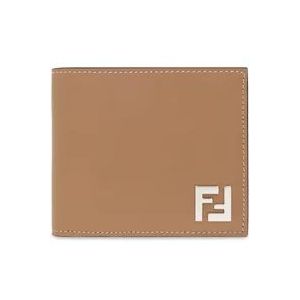 Fendi Vierkante Portemonnee met FF Print , Brown , Heren , Maat: ONE Size